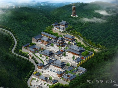 平湖龙王寺古建规划设计布局图